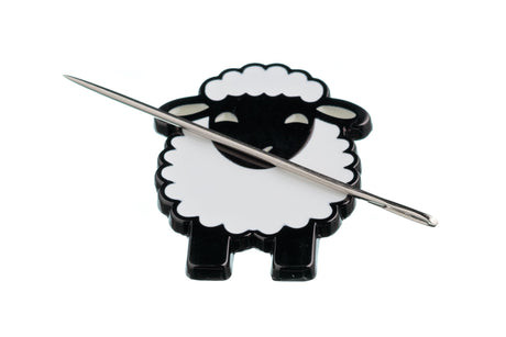 The Quilted Bear Needle Minders - Magnetic Enamel Needle Keeper for Sewing Pins, Sewing Needles, Embroidery Needles, Cross Stitch Needles - Sheep The Quilted Bear