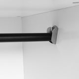 TINIMONI L-Shaped Corner Closet with Dual Hanging Rods, 43.3" Wide Wood Wardrobe Armoire for Efficient Clothes Storage, Space-Saving Design for Bedroom, White TINIMONI