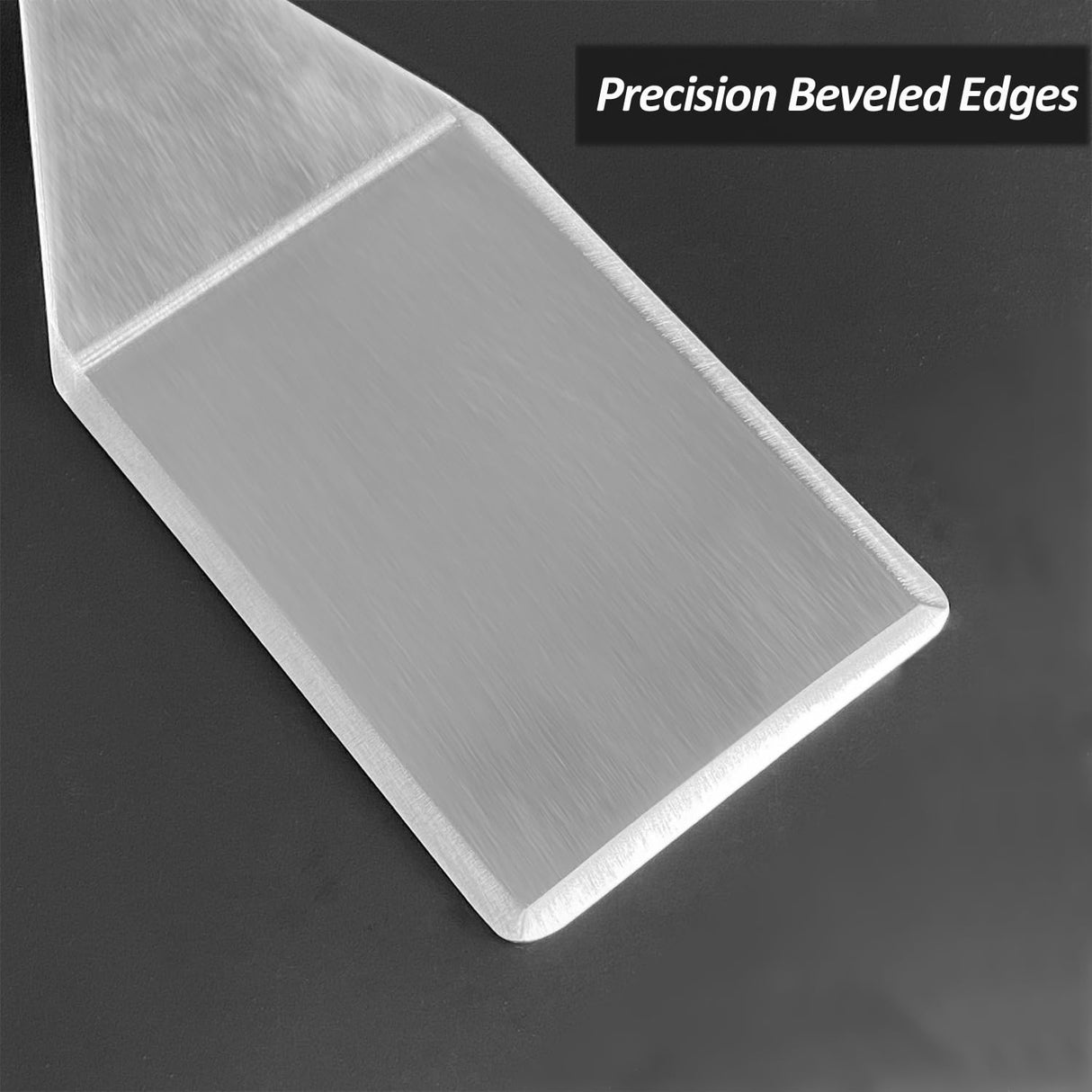 Small Spatula for Cast Iron Skillets, Full Tang silicone Handle, Heat Resistant, Commercial Grade Heavy Duty Turner, Press Burger Spatula Turner for Flipper, Cooking, Serving, 2.7" Wide Vovoly