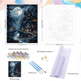 Natuyalo Paint by Numbers Kit for Adults, Paint by Numbers for Beginner Moonlit Castle, Paint by Number for Adults, Night Scene DIY Paint by Number for Gift Home Wall Decor 16x20 Inch Natuyalo