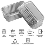 MOACOCK 100 Pack Aluminum Mini Loaf Baking Pans, 1 Lb Heavy Duty Disposable Loaf Pans, 6 x 3.5” Thick Foil Bread Pans for Baking Holiday Treats Food Storage and Takeout MOACOCK