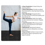 0.56in Thick 48 Sq Ft Gym Flooring for Home Gym, 12 Tiles Workout Exercise Equipment Mats, Rubber Top with EVA Foam, Interlocking Puzzle Floor Tiles for Fitness Room, Protective Flooring Mat LIUKANGZE
