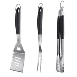 HAUSHOF Large Grill Accessories Heavy Duty BBQ Set Gifts for Men/Women - Premium Stainless Steel Spatula, Fork & Tongs (16.5/16/16.5 in.), Barbecue Utensils Tool Kit Gift for Grilling Lover Outdoor HAUSHOF
