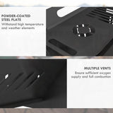 Outsunny 3-in-1 Portable Fire Pit, Stove, Coffee Table, Wood Burning Firepit with Carrying Bag and Quick Assembly for Camping, Bonfire, Picnic, Backyard, Patio, Black Outsunny