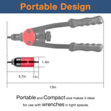 YUZES Rivet Nut Tool Adapter for Cordless Drill Electric- Newly Labor-Saving Rivet Nut Gun Kit with 5 Metric and 5 SAE Mandrels and 50Pcs Assorted Rivet Nuts, Rugged Carrying Case YUZES