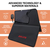 RRGFB Low EMF Infrared Sauna Blanket for Detox and Home Relaxation, Adjustable 1-60 Min Timer, 95-167℉ Temp Range, 6 ft x 2.95 ft, Durable PU Leather Cover RRGFB