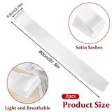 2 Pack White Sash Plain Beauty Pageant Sashes Blank Satin Sashes for Pageants, Plain White Sash, Blank Sashes to Decorate Sashes, DIY Sash for Party Decorations, Wedding, Bridal Shower Birthday Party Mozeat Lens