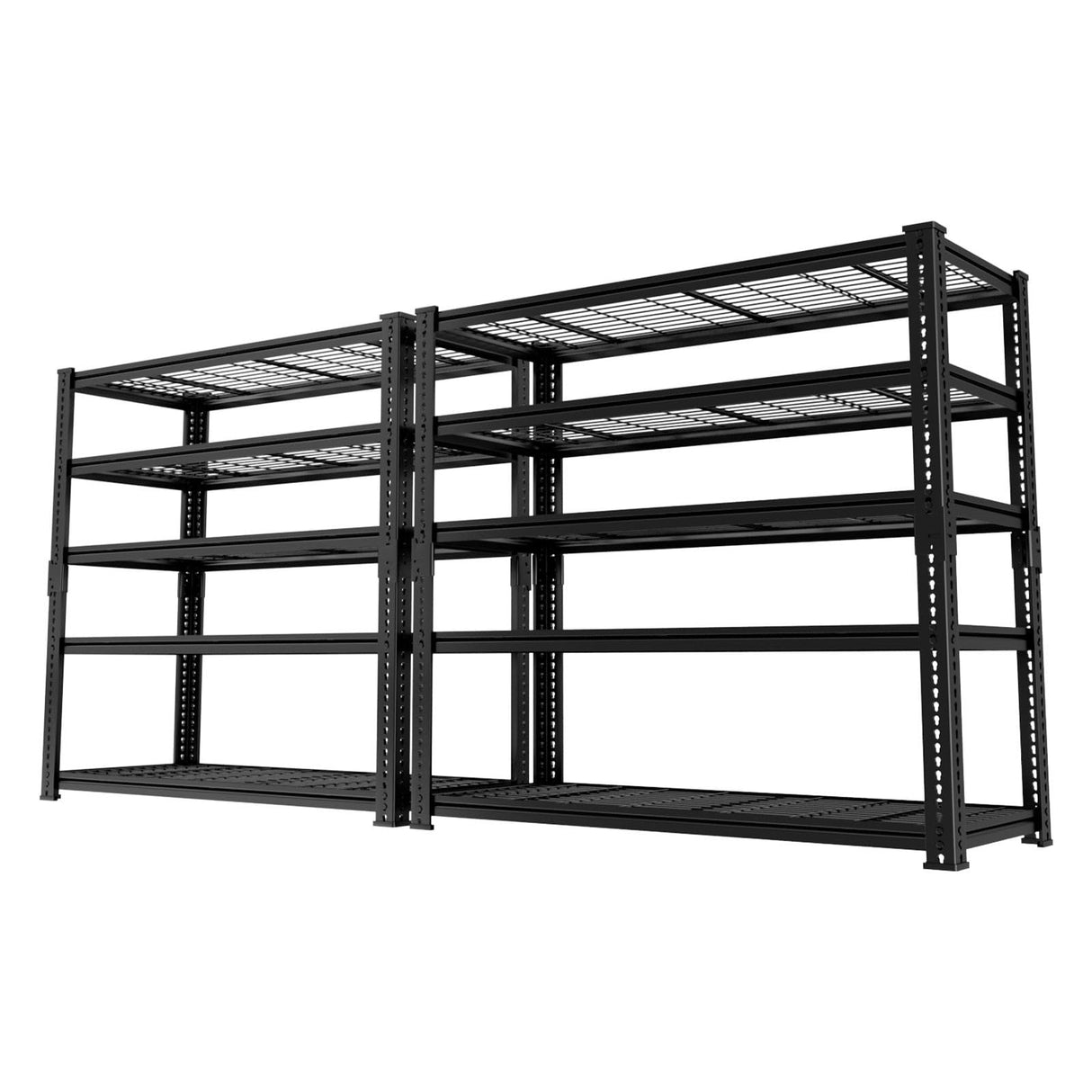 Storage Shelves Heavy Duty, 2 PCS 60" L x 24" W x 78" H Garage Wire Shelving Unit Loads 3300LBS, 5-tier Adjustable Metal Industrial Utility Shelf Rack for Kitchen, Laundry Room, Warehouse, Basement ROOMTEC