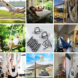 TooTaci 1000lb Capacity Hammock Hooks Heavy Duty, Hammock Hanging Kit with Screw Bolts, Stainless Steel Hammocks Wall Mount Kit, Ceiling Hook for Indoor Outdoor, Swing Chairs Hanging TooTaci