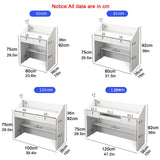 ZXCASDF Modern Reception Desk,Retail Checkout Counter Desk Receptionist Table,Front Office Desk,Front Desk with Cable Grommets，Salon Reception Desk，mostrador para negocio(B,60 * 38cm/23.6 * 15in) ZXCASDF