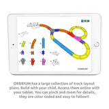 Orbrium Toys 68 Pcs Wooden Train Track Expansion Pack Compatible with Thomas Wooden Train, Brio, Thomas The Tank Engine (68 Pcs) Orbrium