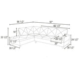 NicBex MZX-Niki-SF-00063-LWJ Sofas & Couches, Left Chaise, White-Faux Leather NicBex