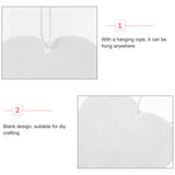 STOBOK Sublimation Blanks - Heart Shaped Blanks Sheets Car Scented Hanging Card Diy Air with 5 Elastic Rope for Car Home Decoration STOBOK