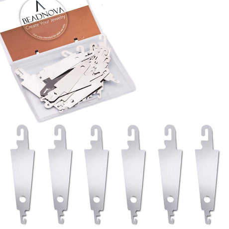 BEADNOVA Needle Threaders 20pcs Stainless Steel Sewing Needle Threader for Hand Sewing Large Eye Cross Stitch Embroidery Craft Knitting Quilting BEADNOVA
