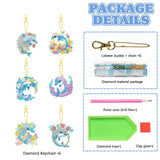 YUE ZHE 6PCS Dolphin Diamond Painting Keychains Dolphin Diamond Art Kits for Adults Double Sided DIY 6D Painting for Adults Beginners DIY Crafts Decor YUE ZHE