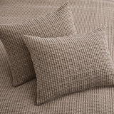 Levtex Home Mills Waffle King/Cal King Quilt Set (106x92in) with 2 Pillow Shams (36x20in) - Cocoa - Cotton Waffle King Size Quilt Bedding Set - Lightweight, Soft, Pre-Washed Levtex Home