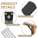 Rasugarlary Angle Brackets 4 Pcs 7.3" Inside Mount 45-Degree Angle Corner Braces Inside Joint for Wood Post and Beam Desk Edge Box Pergola Gazebo DIY Kit Rasugarlary