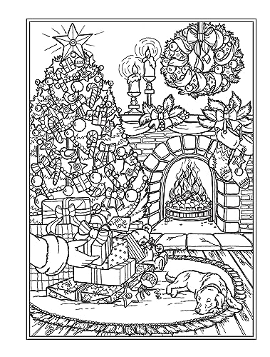 Creative Haven Enchanted Christmas Coloring Book (Adult Coloring Books: Christmas) Dover Publications