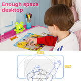 FDW Kids Desk Children Writing Student Desk Drafting Table Height Adjustable Study Table and Chair with Drawers Storage，Pink FDW