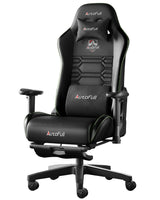 AutoFull Gaming Chair, Racing Style Gaming Chair with Velvet Material Ergonomic Lumbar Support,Adjustable High Back PU Leather PC Chair,Dark AutoFull