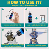 OPHIR Airbrush Paint, 50 Bottles of Model Air Brush Paint Set, Water-Based Opaque Acrylic Airbrush for Shoes, Rocks, Paper-Professional 48 Colors, 1.05 oz/Bottle OPHIR