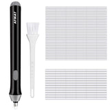 Battery Operated Pencil Eraser for Sketching Pencils/Drafting/Drawing/Graphite Pencils, Couture Creations Creative Detailer Tool, AFMAT Electric Eraser Kit for Artists, 140 Refills AFMAT