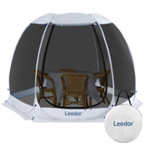 Leedor Screen House Tent for 4-8 Person, Instant Setup Mesh Net Outdoor Gazebo Sun Shade Dome Tent Pop Up Canopy with Carry Bag for Camping, Patio, Backyard, Lawn, Garden, Deck, 10 x 10 FT LEEDOR