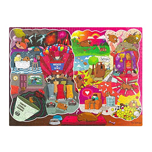 The Dreams & Nightmares of a Dog Jigsaw Puzzle by Exploding Kittens - 500 Pieces Jigsaw Puzzle for Adults, Teens, and Kids - Dog Puzzle, Funny Puzzle, Art Puzzle Exploding Kittens LLC