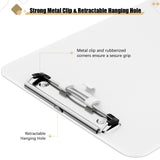 Hongri Plastic Clipboard, White 8.5x11" Clipboard, A4 Letter Size Clipboards for Nurses, Students, Office and Women, Clipboard with Pen Holder and Low Profile Clip, Size 12.5 x 9 Inch(White) Hongri