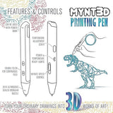 MYNT3D Super 3D Pen, 1.75mm ABS and PLA Compatible 3D Printing Pen MYNT3D