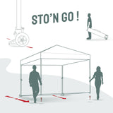 CROWN SHADES 10x10 Pop Up Canopy Tent Instant Commercial 1-Person Setup Patended Centerlock with 400D Silver Coated Fabric, 4 Sidewalls, 4" Wheels, 4 Upgraded Weights, Sto'N Go Bag, White CROWN SHADES