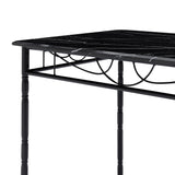 VECELO 5-Piece Dining Set - Industrial Counter Height Table and 4 Chairs for Kitchen & Breakfast Nook VECELO