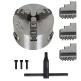 WFLNHB K11-80 3 Inch 3 Jaw Self Centering Lathe Chuck 3" for CNC Drilling Milling Machine Total 2 Set of Jaws WFLNHB