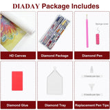 DIADAY 5D Diamond Art Kits for Adults, Winter Christmas Cardinals Diamond Painting Kit, Full Round Drill Bird Diamond Art, DIY Crafts Home Wall Christmas Decor Gift 12 x 12 Inches DIADAY