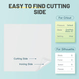 HTVRONT Clear HTV Vinyl for Sublimation, 20 Pack 12" X 12" Matte Sublimation Vinyl for Cotton Fabric, Wash Durable Clear Dye Sub HTV for Light-Colored T Shirts HTVRONT