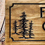 Custom Wooden Sign Personalized Cabin Signs Family Name Rustic Camper Established Benchmark Signs And Gifts