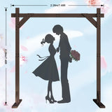 Wooden Wedding Arch, Wooden Arch 7.48FT Wood Arch Backdrop Stand Square Arch Wedding Arbor Wedding Arches for Ceremony Wood Arch Frame Kapaga