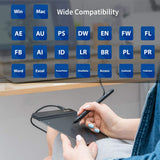 Drawing Tablet XPPen StarG640 Digital Graphic Tablet 6x4 Inch Art Tablet with Battery-Free Stylus Pen Tablet for Mac, Windows and Chromebook (Drawing/E-Learning/Remote-Working) XP-PEN