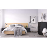 Nexera Floating Platform Bed Frame - Queen Size in Natural Maple Nexera