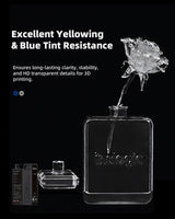 Inslogic Clear 3D Printer Resin, Yellowing & Blue Tint Resistant, Highly Transparent & High Precision & High Stability, 405nm UV-Curing Resin for LCD/DLP/SLA 3D Printing (Clear, 1kg) Inslogic