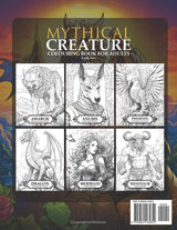 Mythical Creatures: A Fantasy Creatures Colouring Book for Adults with Dragons and a Variety of Mythological Illustrations from Around the World WoodArtSupply
