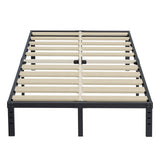 ZIYOO Full Size Bed Frame 14 Inches High 3 Inches Wide Wood Slats with 3500 Pounds Support for Foam Mattress, No Box Spring Needed, Underbed Storage Space,Easy Assembly, Noise Free ZIYOO