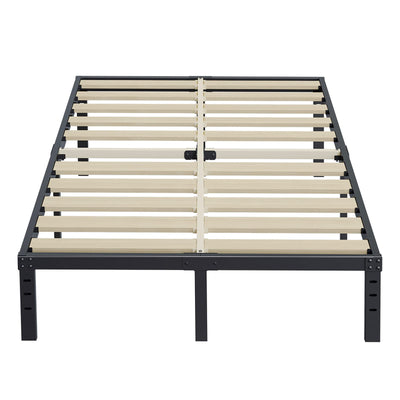 ZIYOO Full Size Bed Frame 14 Inches High 3 Inches Wide Wood Slats with 3500 Pounds Support for Foam Mattress, No Box Spring Needed, Underbed Storage Space,Easy Assembly, Noise Free