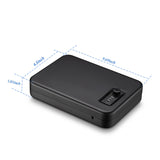 Younion Pistol Safe, Portable Travel Gun Safe,Handgun Lock Box, Gun Safes for Cars, Black Younion