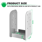 Andorm 6 Pack 4 x 4 Post Anchor Base, Adjustable Stainless Steel 4x4 Post Bracket for Concrete Wood Deck (Inner Size 3.5x3.5) with Screws and Nuts Andorm