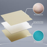 258x258mm Double Sided Flexible PEI Honeycomb Sheet, Smooth PEI Honeycomb Surface for X1/P1P 3D Printer, 3D Printer PEI Plate Removable Platform（1PCS) OUYANG