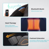 Massage Chair,Full Body Zero Gravity SL Track Massage Chair Recliner Chair with Smart Large Screen Bluetooth Speaker Built-in Heat Therapy Foot Roller Air Massage System for Home Office,Grey PayLessHere