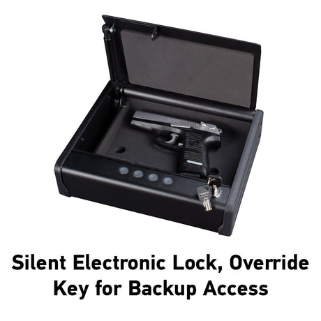 SentrySafe Gun Safe with Digital Keypad Lock, Pistol Safe with Capacity for One Handgun, Firearm Storage with Bolt Down Kit for Home, Car, QAP1E SentrySafe