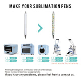 PYD Life 20 Pack Sublimation Pens Blanks No Clip Bulk White with 25 Pieces Shrink Wrap Films,Sublimation Ballpoint Pen Personalized DIY by Pen Heat Press Sublimation Oven PYD Life