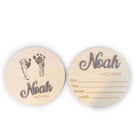 Birth Announcement Sign Personalized for Hospita,11 Colors Newborn Birth Arrival Baby Name 3D Sign,Hello World Newborn Sign Baby Shower Gift,2Pcs HZGUEOSTB